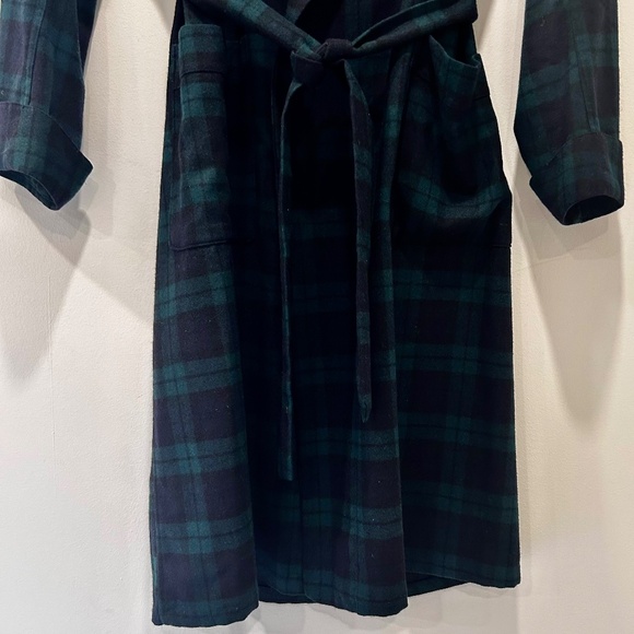 Vintage Pendleton Men's Black Watch Tartan Wool Robe - Navy/Green - Medium - USA - Picture 2 of 8